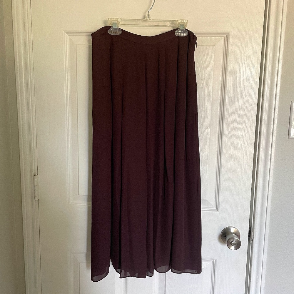 A Line Burgundy Skirt